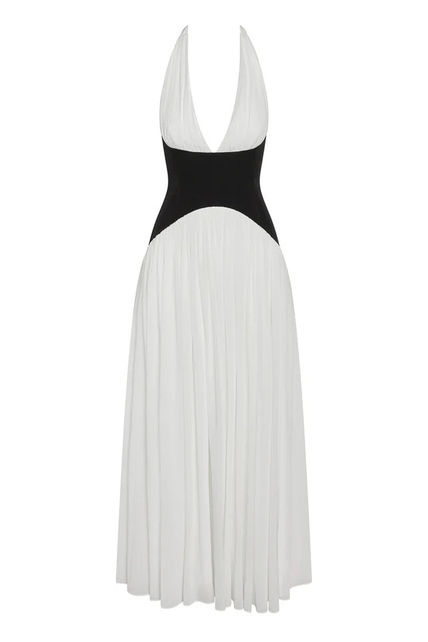 Sienna Halter Neck White Dress