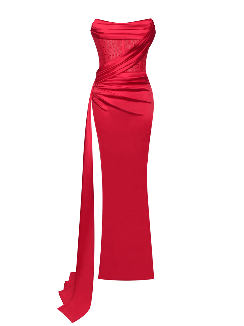 Red Strapless Dress | Era Collection
